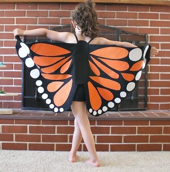 Крылья бабочки из фетра