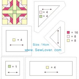 Нежная коллекция лоскутных блоков для квилта с детальной раскладкой