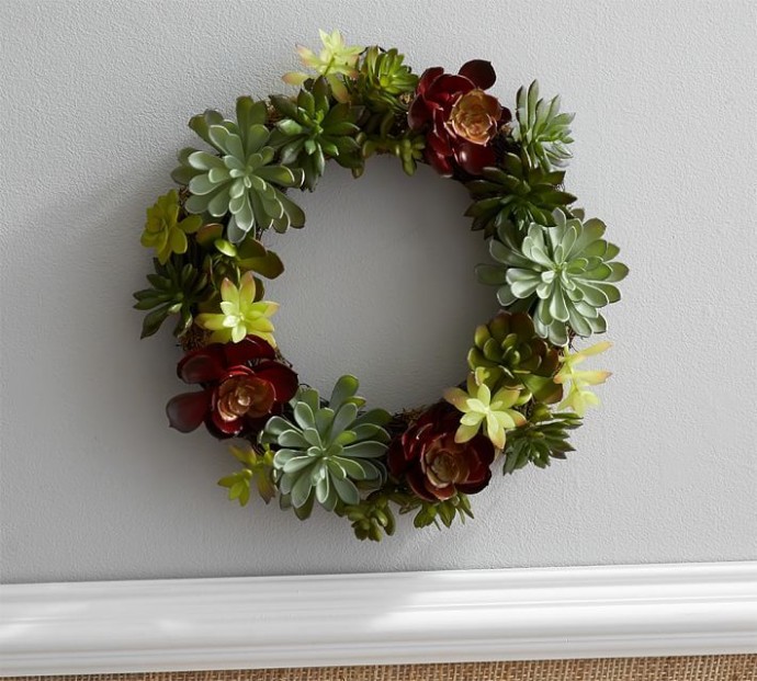 Восхитительные венки из суккулентов