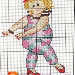 Вышиваем веселых пухлых дамочек