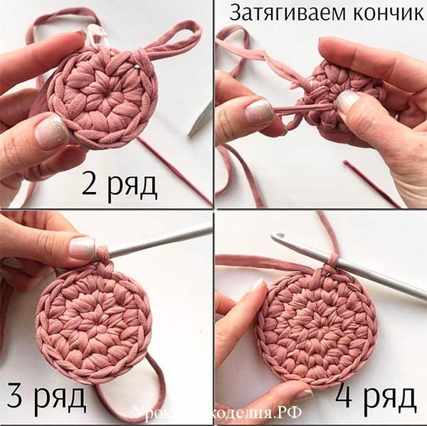 Корзинка с крышкой из трикотажной пряжи