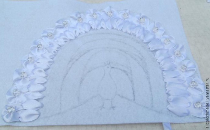 Делаем оригинальный элемент для аппликации "Белый павлин" Делаем оригинальный элемент для аппликации "Белый павлин"