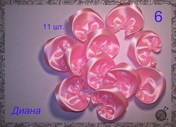 Розы из ленты