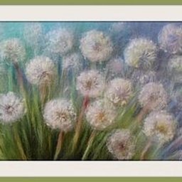 Прорисовываем одуванчики шерстью