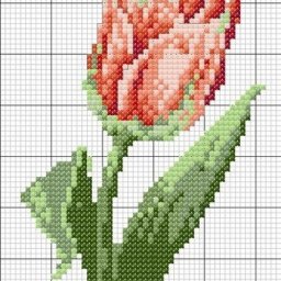 Цветочная вышивка: тюльпаны