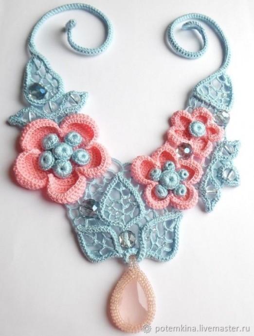 Вязаные украшения: колье (идеи) Вязаные украшения: колье (идеи)