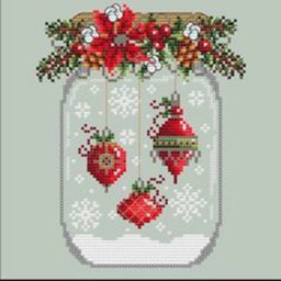 ​Вышиваем новогоднюю банку