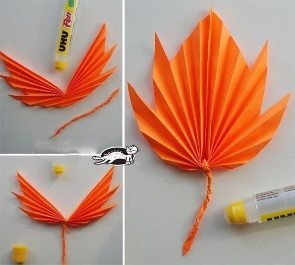 Осенние листья из бумаги