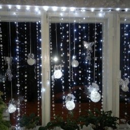 Украшение окон к Новому году