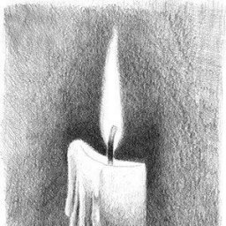 Урок рисования: свеча