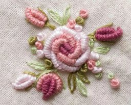 Вышиваем розы рококо