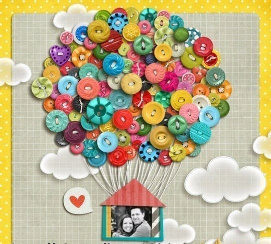 Идеи картин из пуговиц