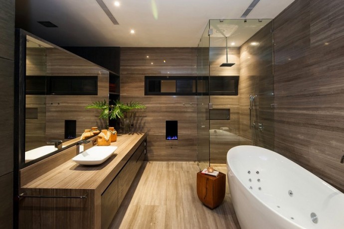 Идеи отделки ванной комнаты деревом