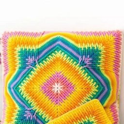 Яркие подушки крючком