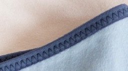 ​Как обработать край двойной резинкой