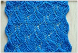 ​Красивейший ажурный узор спицами "Листочек в листике"