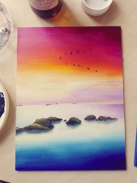 Рисуем картину с переходами цвета