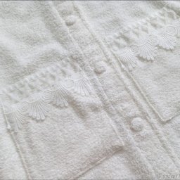 Обтяжка пуговиц махровой тканью