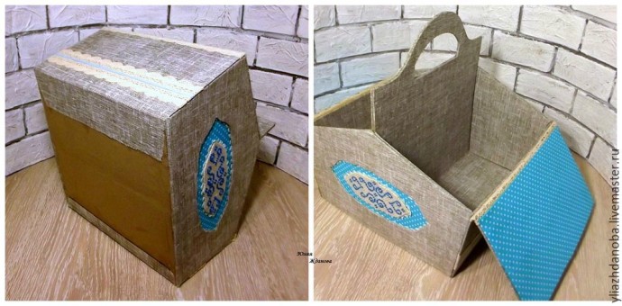 Мастерим из картона удобную корзину для пикника Мастерим из картона удобную корзину для пикника