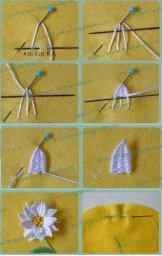 Объемная вышивка цветов