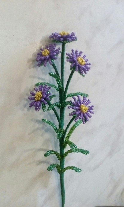 ​Васильки из бисера