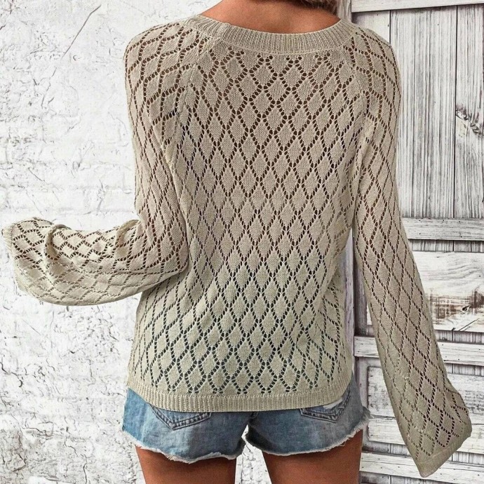 Джемпер узором "ромбы"
