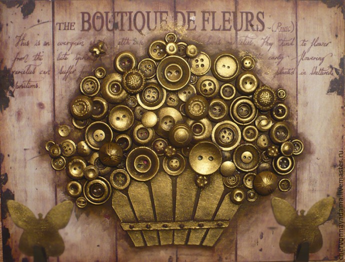 Панно из пуговиц Панно из пуговиц