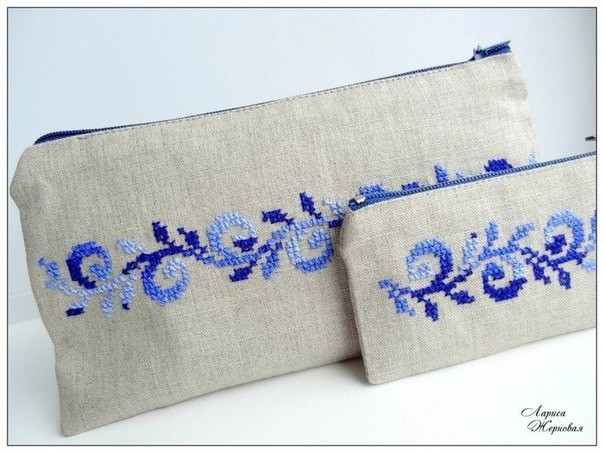 Вышивка на сумочках и клатчах