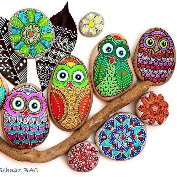 Совушки на камнях Совушки на камнях