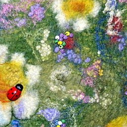 Ромашки в технике шерстяной акварели