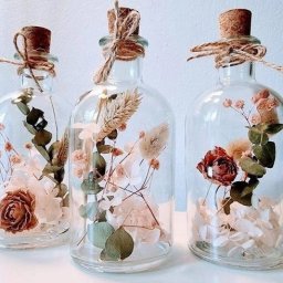 Декор с сухоцветами в баночках и декоративных бутылках: волшебные идеи для рукоделия
