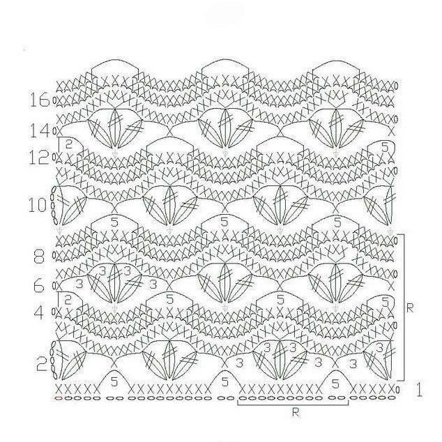 Нежные ажурные узоры крючком