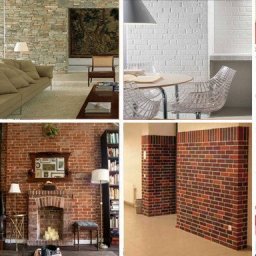 Псевдокирпичная стена своими руками