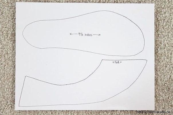 Тапочки из старого свитера