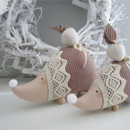 ​Текстильные интерьерные ёжики