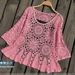 ​Изумительная кофточка круглыми мотивами