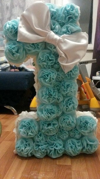 Цифры из салфеток и картона Цифры из салфеток и картона