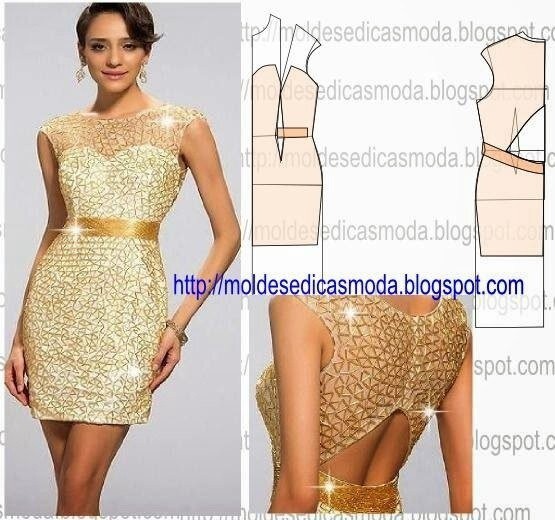 Моделируем вечернее платье с фантазийной спинкой