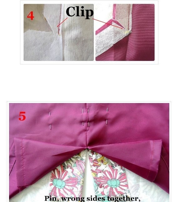 Обработка шлицы на юбке с подкладкой
