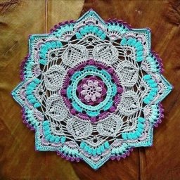 ​Очаровательная салфетка крючком