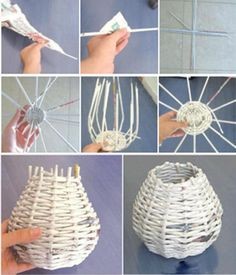 Плетенные поделки из газетных трубочек