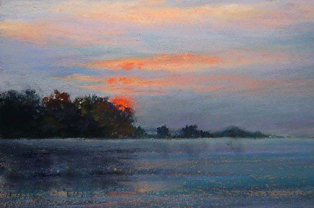 Рисуем закат на берегу моря