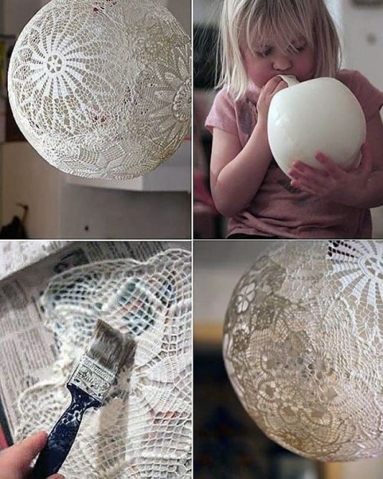 Абажур из кружев