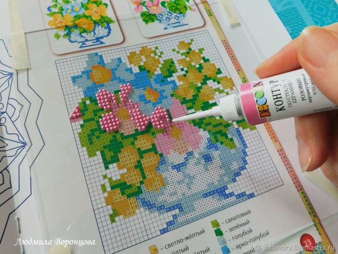 Имитируем вышивку в технике точечная роспись: часть 1 Имитируем вышивку в технике точечная роспись: часть 1