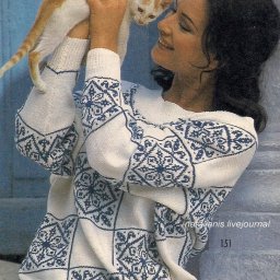 Пуловер с жаккардовым узором