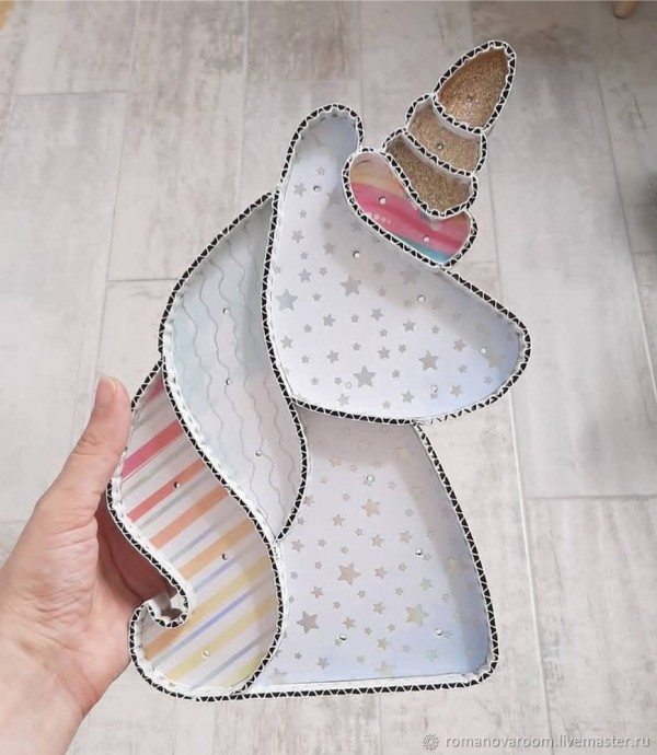 Ночник из картона "Единорожка" Ночник из картона "Единорожка"