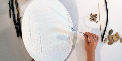 Панно "Лесное озеро" своими руками