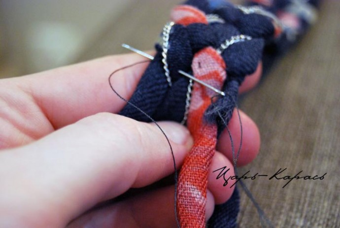 ​Павло-посадская переделка: стильные бусы из платка, часть 2