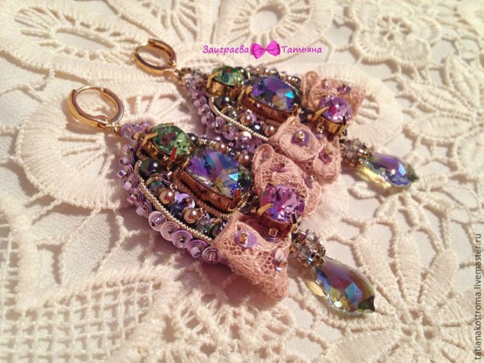 Создаём романтичные серёжки: часть 5