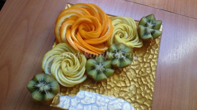 ​Фигурная нарезка из овощей и фруктов с фото для начинающих: часть 3